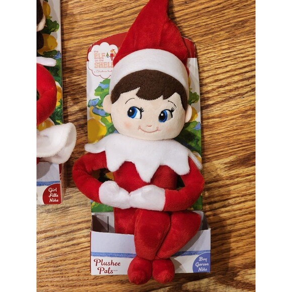 (Set of 2) 1 boy and 1 girl Plushee Pals Huggable Toys "The Elf on the Shelf" - Picture 3 of 7